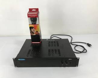 Crown 280A Commercial Power Amplifier & Samson Dynamic Microphone