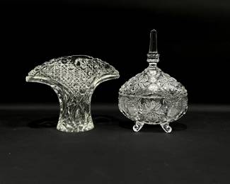 Crystal Candy Dish & LE Smith Bride's Basket