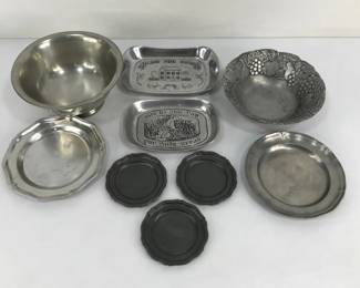 Pewter Platters, Plates and Bowls