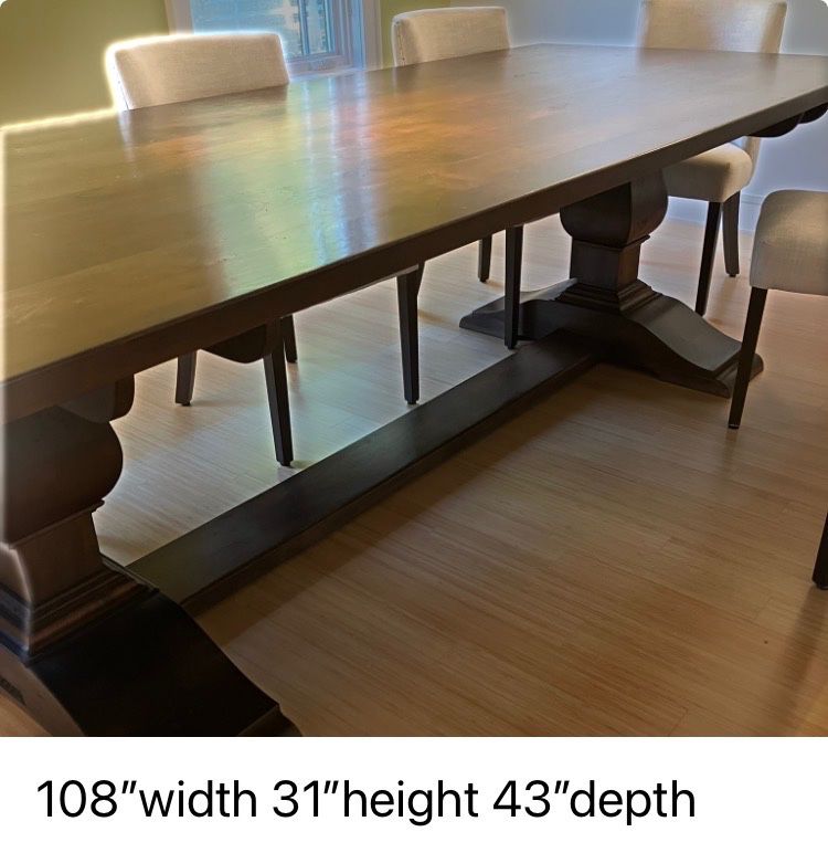 Pedestal farm table. Custom made. Lovely $2700