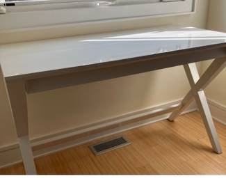 White lawyered desk $400