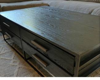 Black coffee table. With drawers. $650