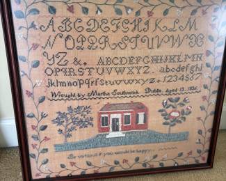 Martha Southwick 1836 "Dublin" needlework reproduction
