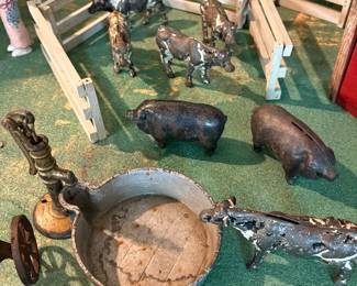 individual animals in farm scape