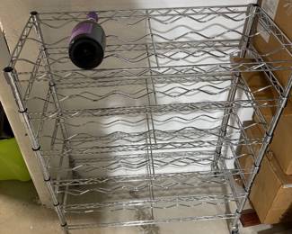wire wine rack on wheels