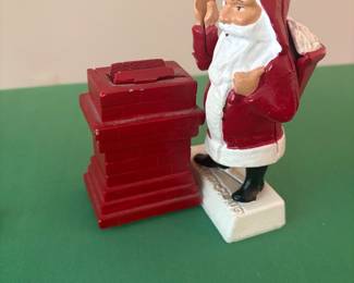 Antique Cast Iron Santa Bank