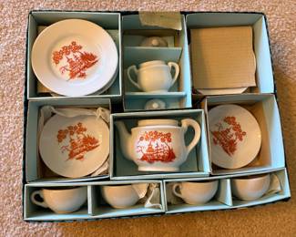 Vintage child's toy China tea set