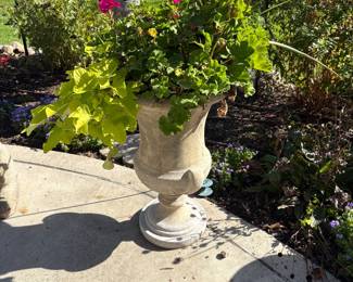 Beautiful outdoor planters with flowers