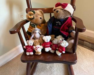 Antique rocking chair with Boyd bears