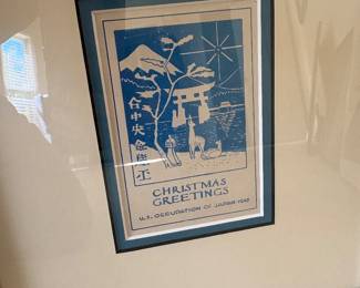 Original 1945 WWII U.S. Occupation of Japan Christmas greeting card