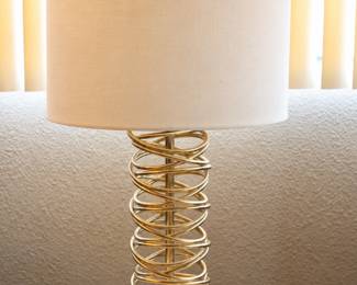 Warm Brass Spiral Table Lamp