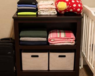 Organized Nursery Cabinet and Crib