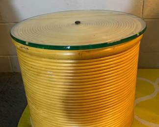 PencilReed Drum Table. Vintage. 17.5 high x 17.5wide