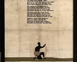 02 Zante the Negro HandEmbroidered 1860s British Textile with Verse