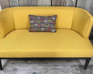 Crate Barrel Compact Loveseat With Matching Pillow