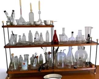 Antique Laboratory Beakers and Baby Bottles