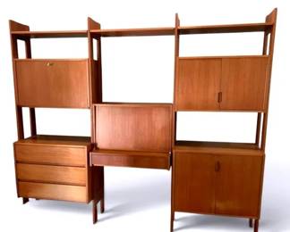 04 Danish Modern Cabinet and Wall Shelving Unit