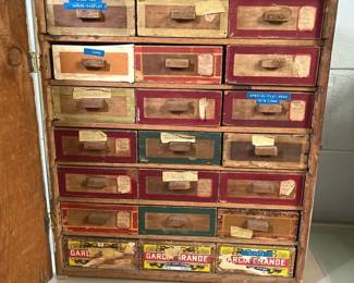 Handmade MiniCabinet With CigarBox Drawers