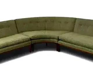 MidCentury Modern Vintage Curved Sectional Sofa