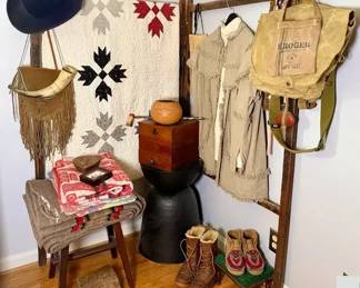 05 NativeFolk Memorabilia, 1932 Kroger Pouch, Frontier Clothing, Primitives More