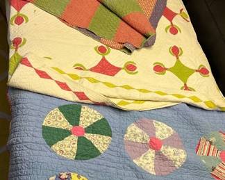 Handworked Vintage Quilt Trio