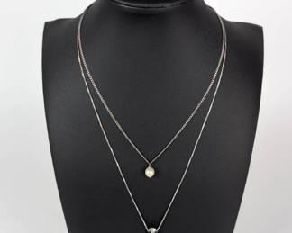 Diamond And Pearl Sterling Jewelry With Silver Ring