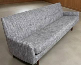 Danish Modern Stationery Floating Trestle Sofa, Vintage