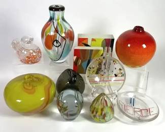 Colorful Art Glass Decor, Featuring Goran Warff Horse Bank