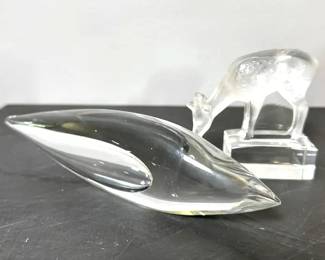 Glass Sculptures, Kosta Boda, Lalique, MCM