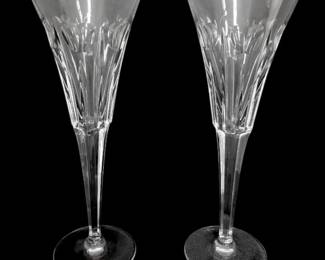 Waterford Crystal Millennium Collection Love Toasting Flutes  Pair