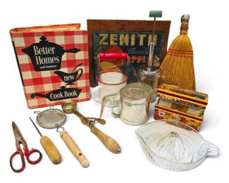 Vintage Betty Crocker Cookbook, Utensils, Recipe Box  More