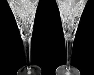 Waterford Crystal Millennium Collection Happiness Toasting Flutes  Pair