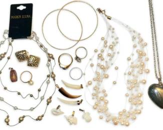 Pearlescent Gold  SilverToned Costume Jewelry