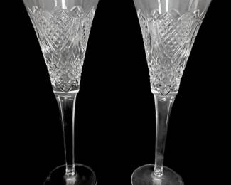 Waterford Crystal Wedding Heirloom Collection Toasting Flutes  Pair