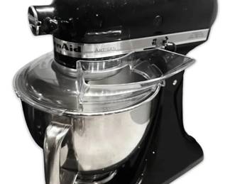 KitchenAid Black Artisan Stand Mixer w Attachments  Cover