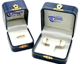 Vintage 14k Gold  Diamond Ring and Earring Set 4.26g
