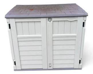 Suncast Resin Horizontal Storage Shed With Lock  Key