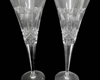 Waterford Crystal Millennium Collection Peace Toasting Flutes  Pair