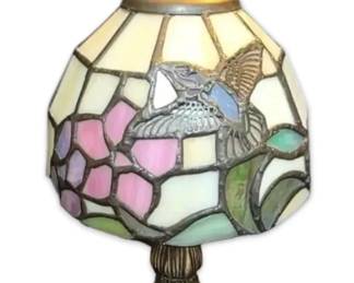 Stained Glass 9.5 Hummingbird Lamp