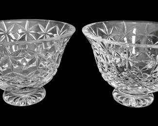 Waterford Crystal Balmoral Pattern Footed Bowls