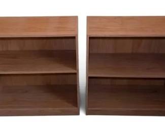 Pair Of 3Tiered Wood Shelves