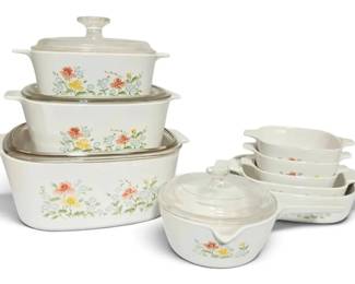 Corningware Wildflower Pattern Saucepan  Casserole Dish Set