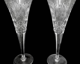 Waterford Crystal Millennium Collection Prosperity Toasting Flutes  Pair