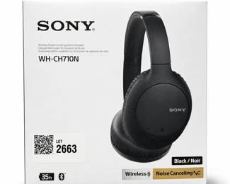 Sony WH-CH710N Wireless Noise Canceling Headphones, Black, in Box