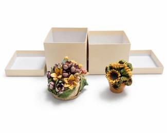 Harmony Kingdom Easter Bouquet Limited Edition and Sunflower II Trinket Boxes