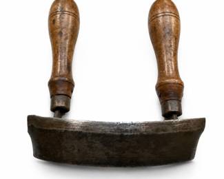 Two-Handled Chairmaker's Scorp Inshave with Turned Wood Handles