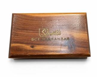 Smith's Soft Arkansas STC-4 Sharpening Stone in Cedar Box