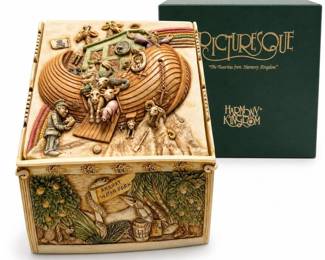 Harmony Kingdom Picturesque Noah's Hideaway Box, The Lost Ark Tile and Frame