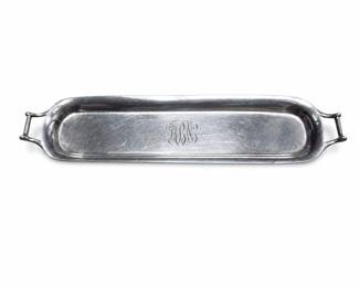 Saunders & Shepherd Sterling Silver Two-Handled Tray, Chester 1905, 17 Grams