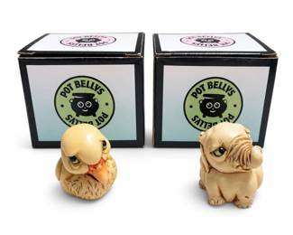 Harmony Kingdom Pot Bellys Quackers Duck and Pachy Elephant Boxes with Cartons